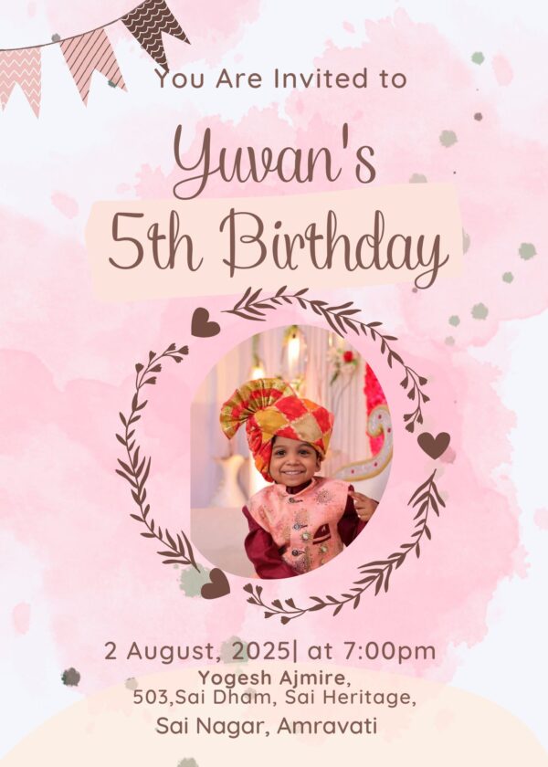 Birthday Invitation card  100 Qty